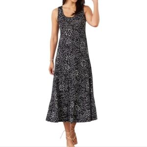 Karen Kane Floral Sleeveless Tiered Midi Dress small